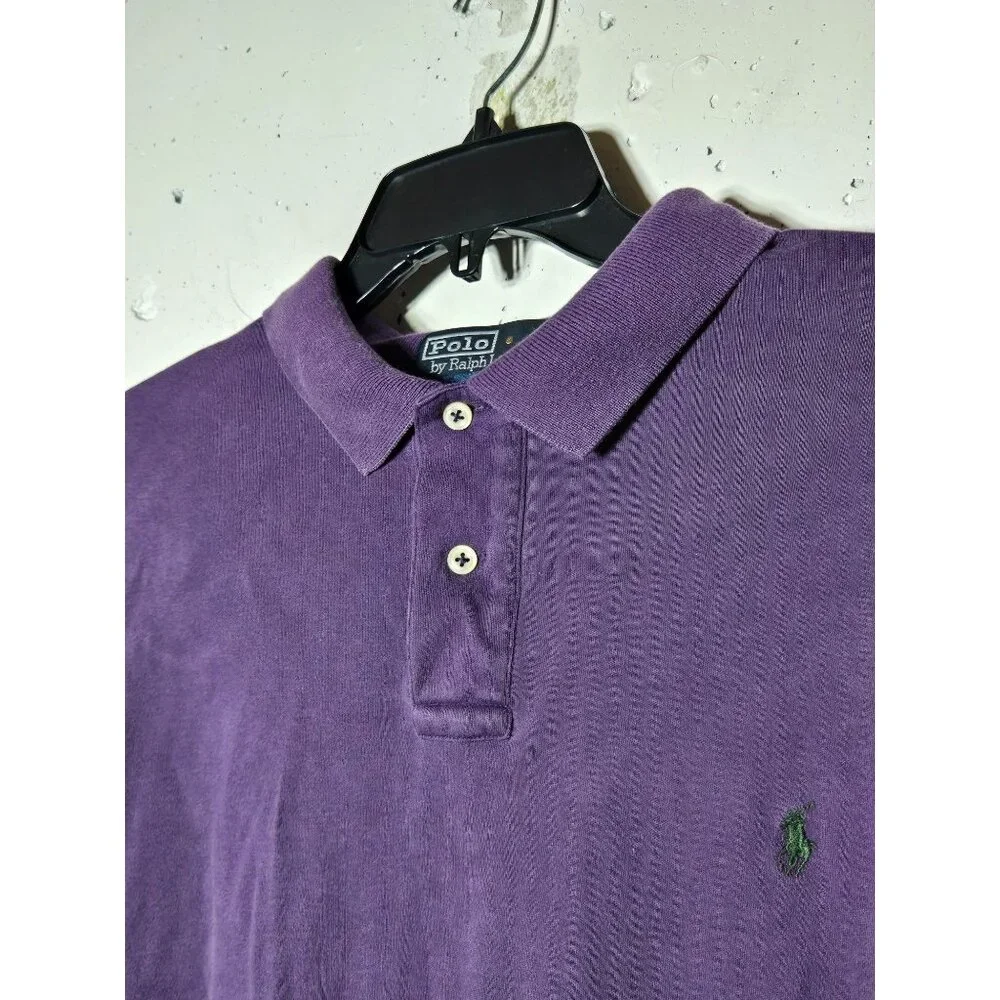 Polo by‎ Ralph Lauren Mens Purple Short Sleeve Polo Shirt Size XXL Preppy Career